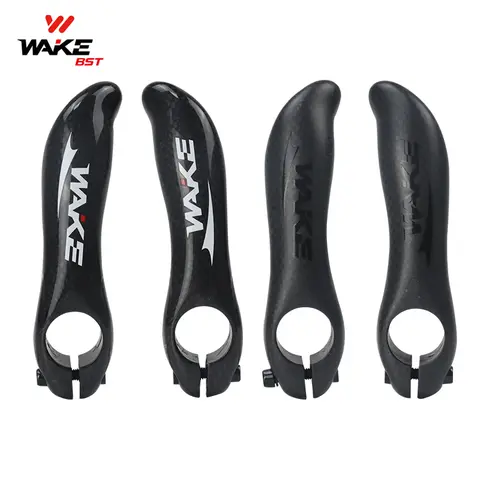 Wake MTB 산악 자전거 탄소 섬유 소형 보조 핸들 바, 바이스 바 엔드 혼, 도로 자전거 액세서리, BMX 사이클링