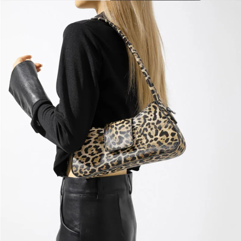 Borsa ascellare con stampa leopardata di alta qualità per borsa da donna 2024 nuova borsa alla moda versatile borsa a tracolla singola