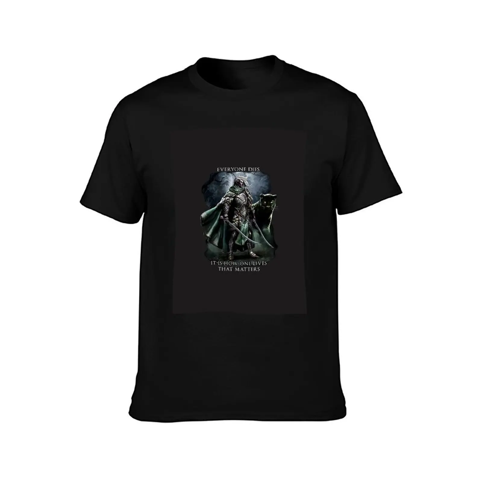 Dungeons and Dragons Drizzt Do’urden Everyone Dies T-Shirt custom t shirt summer shirt sports fans mens graphic t-shirts hip hop