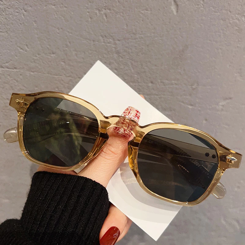 SO&EI ريترو مربع المسامير الرجال فاسق التدرج النظارات الشمسية ظلال UV400 #5