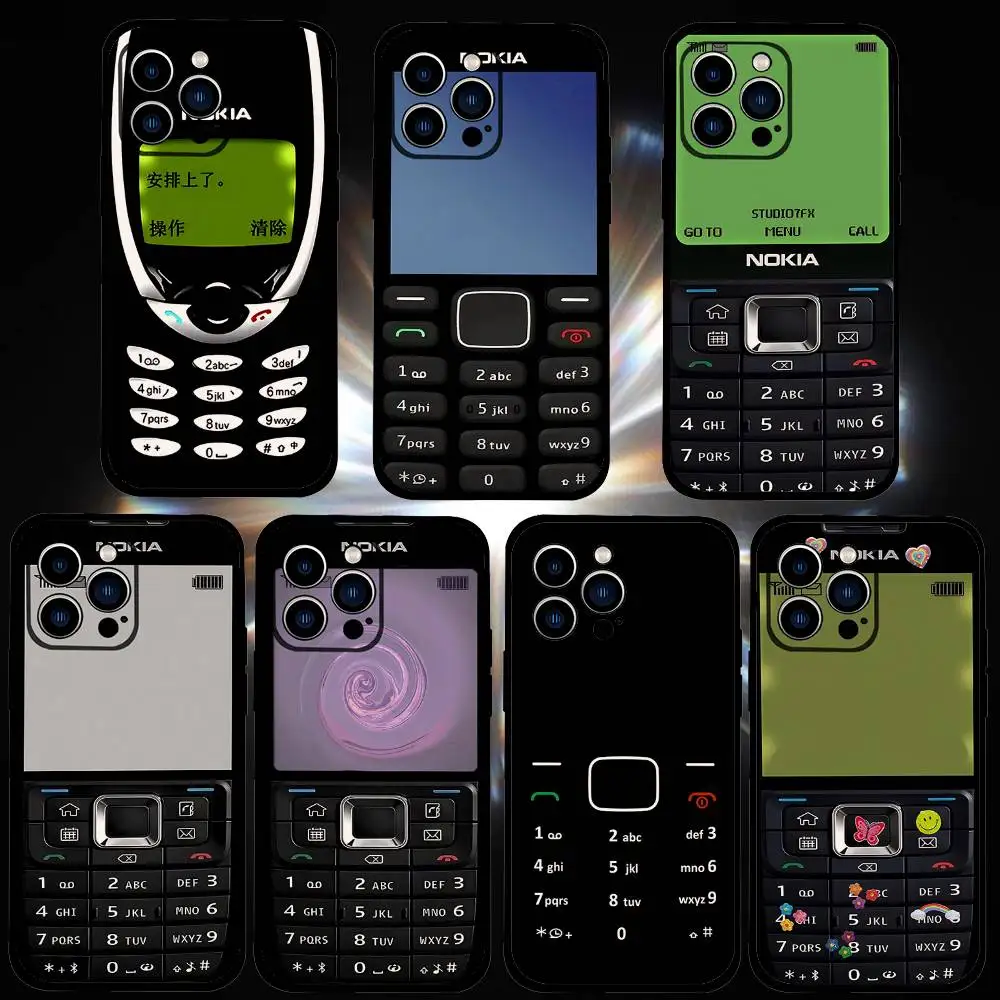 P-Product Retro Nokia Phone Case Funda de teléfono suave de TPU agradable para la piel para iPhone 17/16/15/14/13/12/11 Series: PRO, MAX, PLUS, Mini