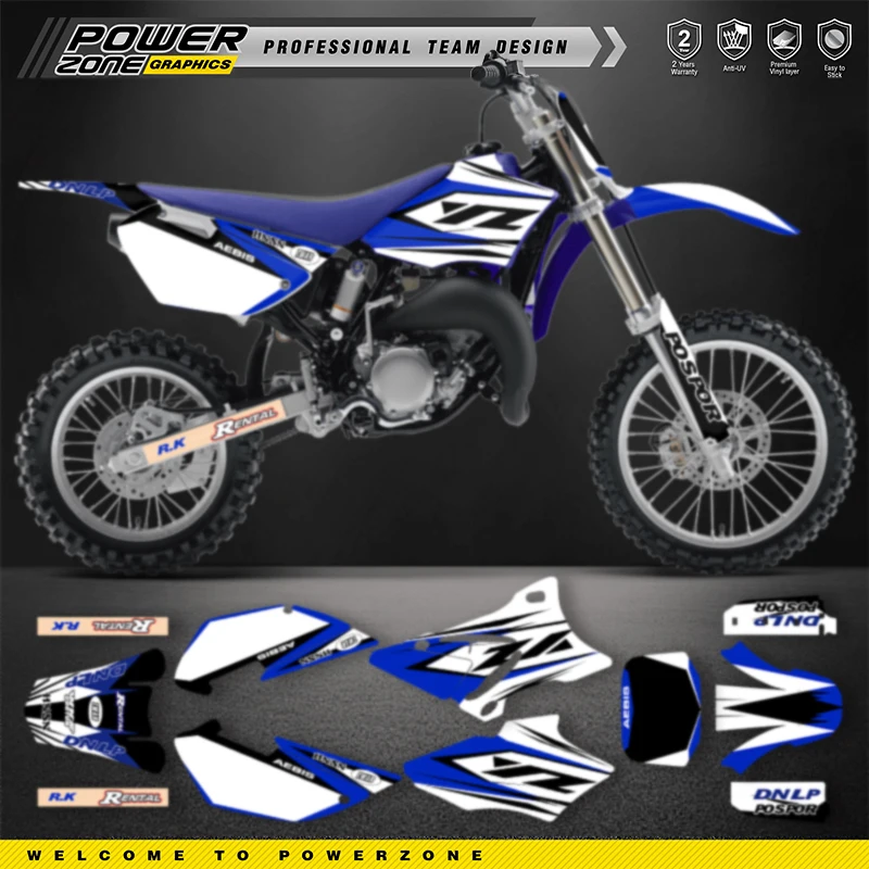 

PowerZone Custom Team Graphics Backgrounds Decals Stickers Kit For YAMAHA YZ85 2002-2014 85cc Number Name Costom
