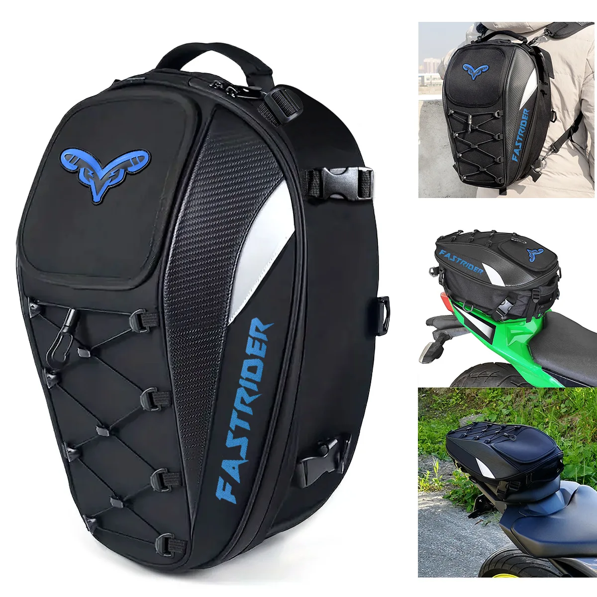 

Сумка на заднее сиденье мотоцикла большой вместимости, рюкзак для мотоцикла, сумка для шлема, водонепроницаемый материал, для активного отдыха, путешествий и спорта