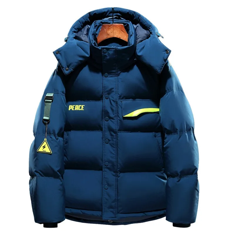 Men's Hooded Winter Coat Warm Puffer Jacket Parka Jacket Thicken Ski Coat Windproof Down Jacket Running Hybrid Hiking Down Coat