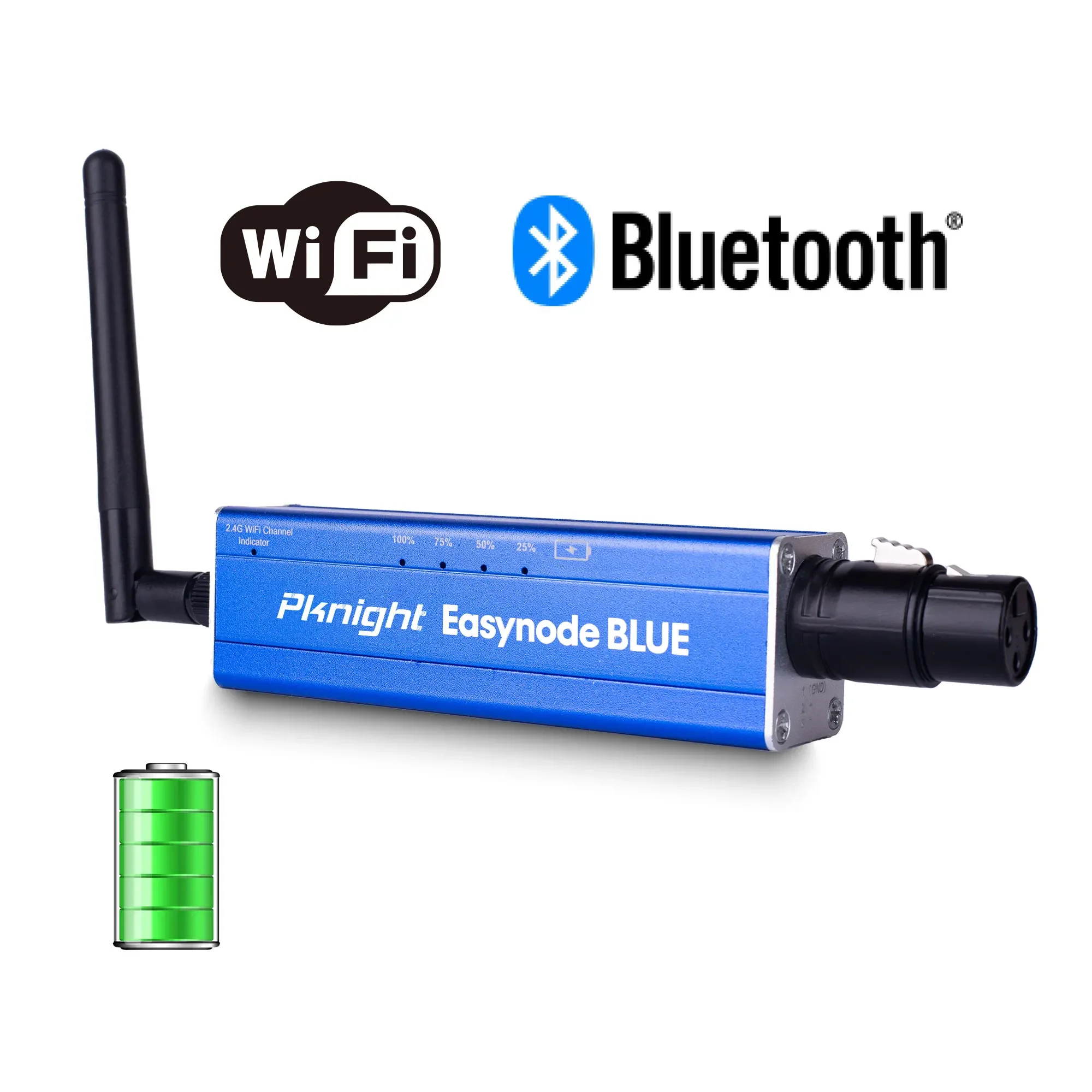 Pknight Upgraded 2.4G Wireless DMX Controller Easynode BLUE with Dual WiFi & Bluetooth Artnet & sACN Transceiver Interface