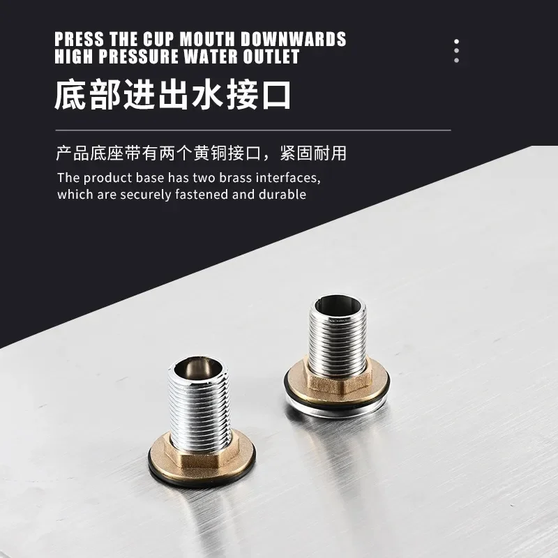 Multifunctional thickened integrated with faucet stainless steel high pressure cup washer kitchen bar milk tea shop automatic