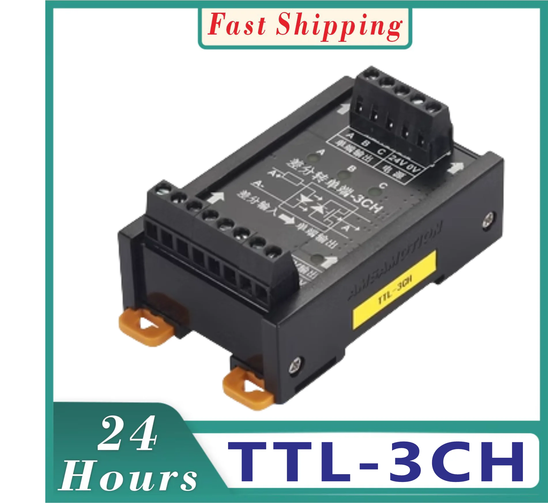 TTL-2CH TTL-3CH TTL-4CH signal converter module differential to collector TTL single ended NPN PNP servo encoder 5V to 24V