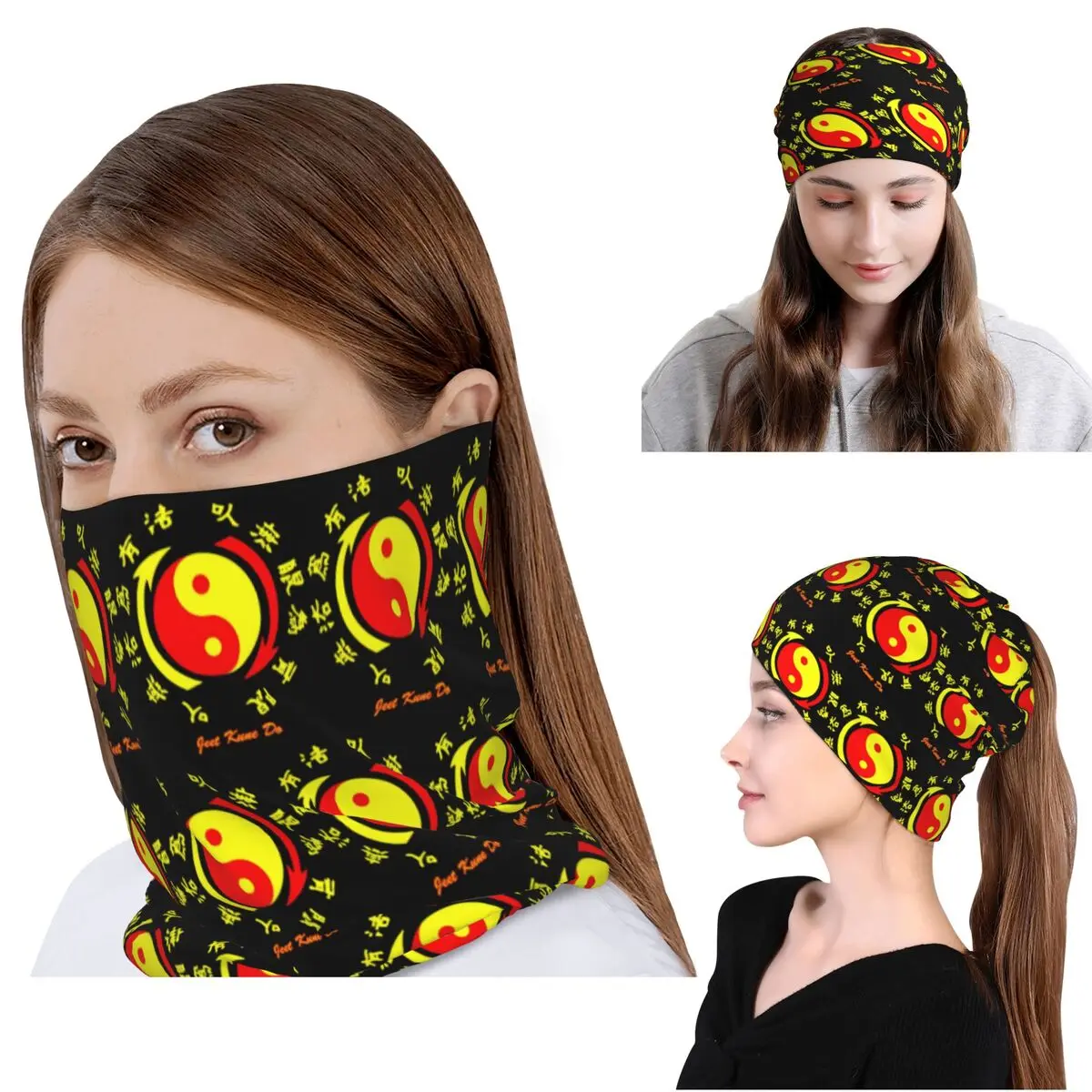 Jeet Kune Do Martial Art Academy 1967 Wing Chun Legend 3 Bandana Neck Gaiter Wrap Scarf Balaclava Beanies Hat for Men Women
