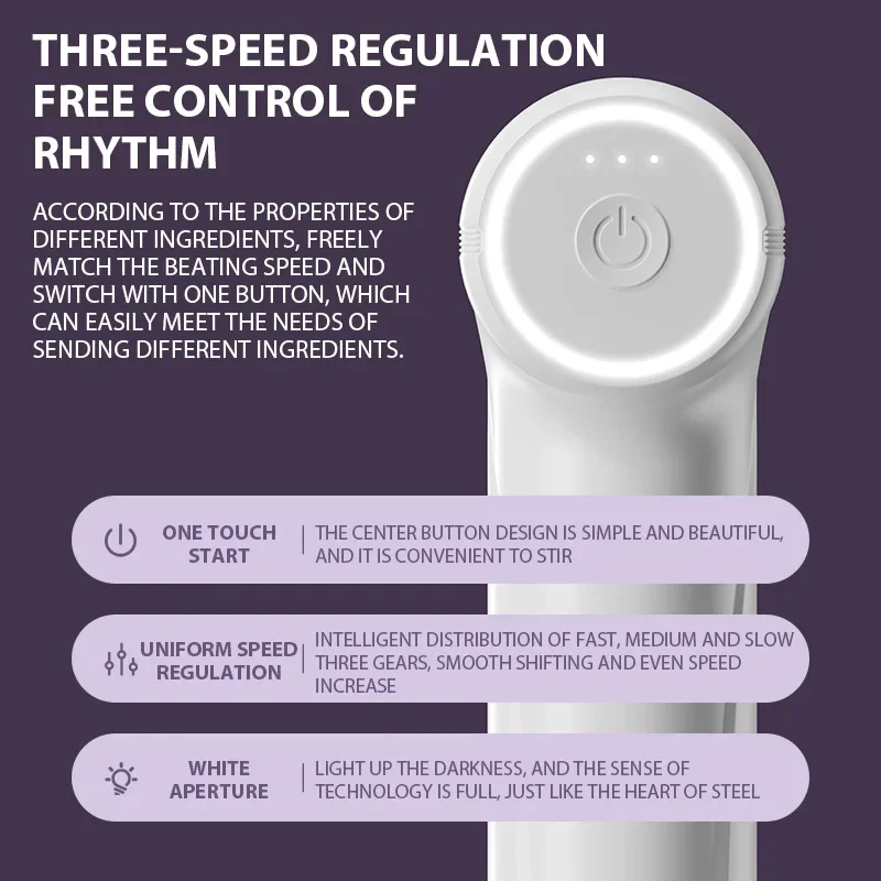 電動ハンドミキサー充電式小型泡立て器ベーキングケーキクリーム生地ワイヤレスハンドヘルド卵ビーターキッチン調理ツール