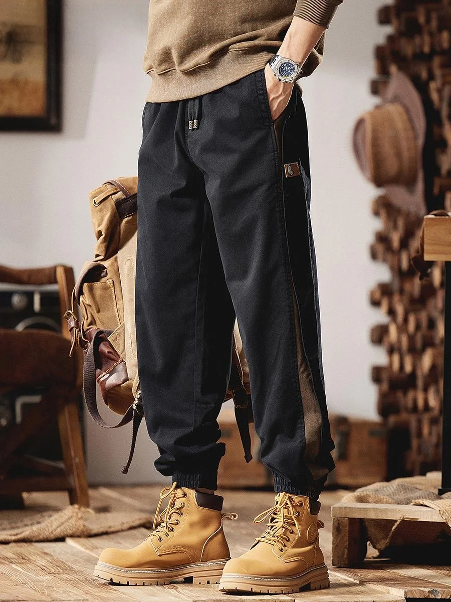 

Color Blo Casual Pants Men's Trendy Brand Haome Workwear Loose Elastic Cuffed Long Trousers Autumn 2025 New Sle