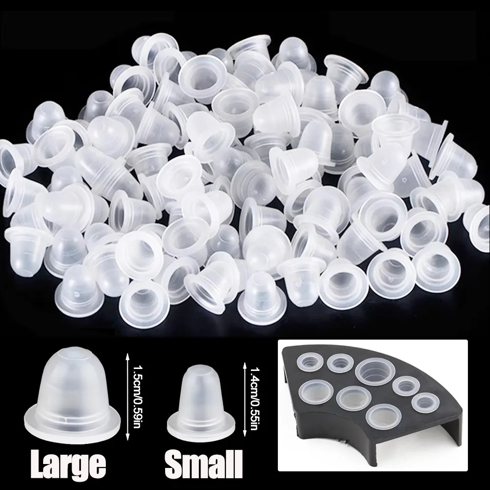 

Mix S/L Silicone Tattoo Ink Cup Caps Pigment Holder Container with Tattoo Ink Caps Holder for Permanent Makeup Tattoo Accessorie