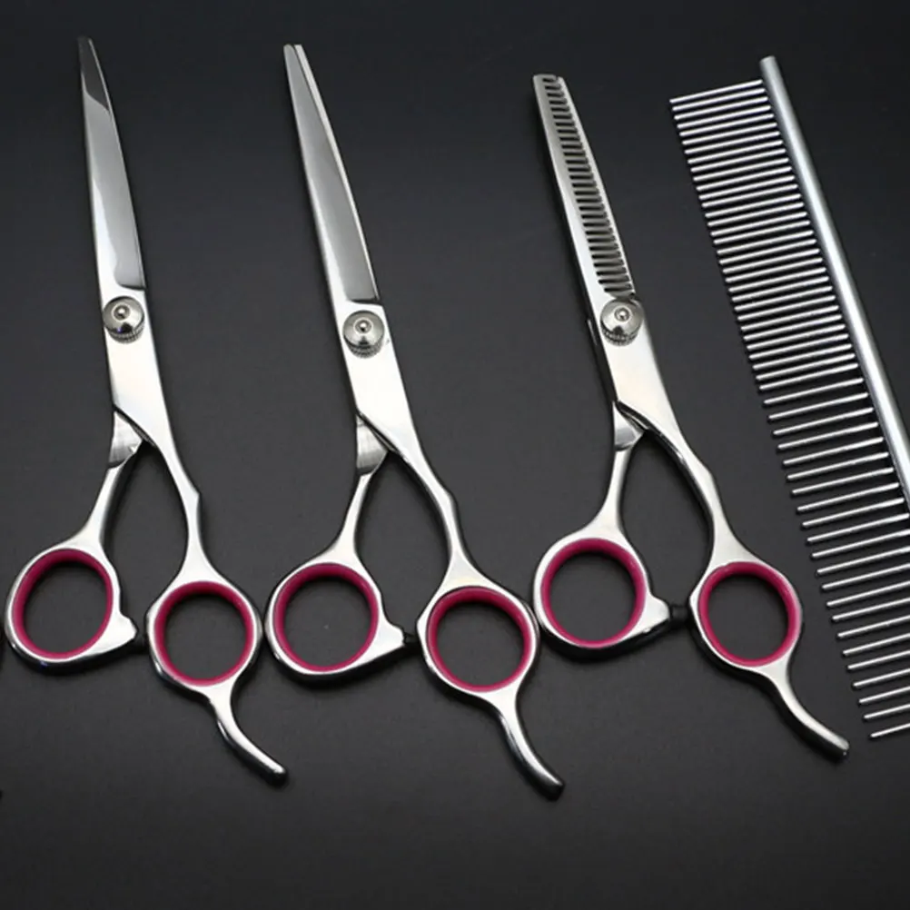 

Pet Grooming Scissors Kit Stainless Steel Dog Cat Hair Cutting Scissors Set Teeth Combs Durable Corrosion Resistant Pet