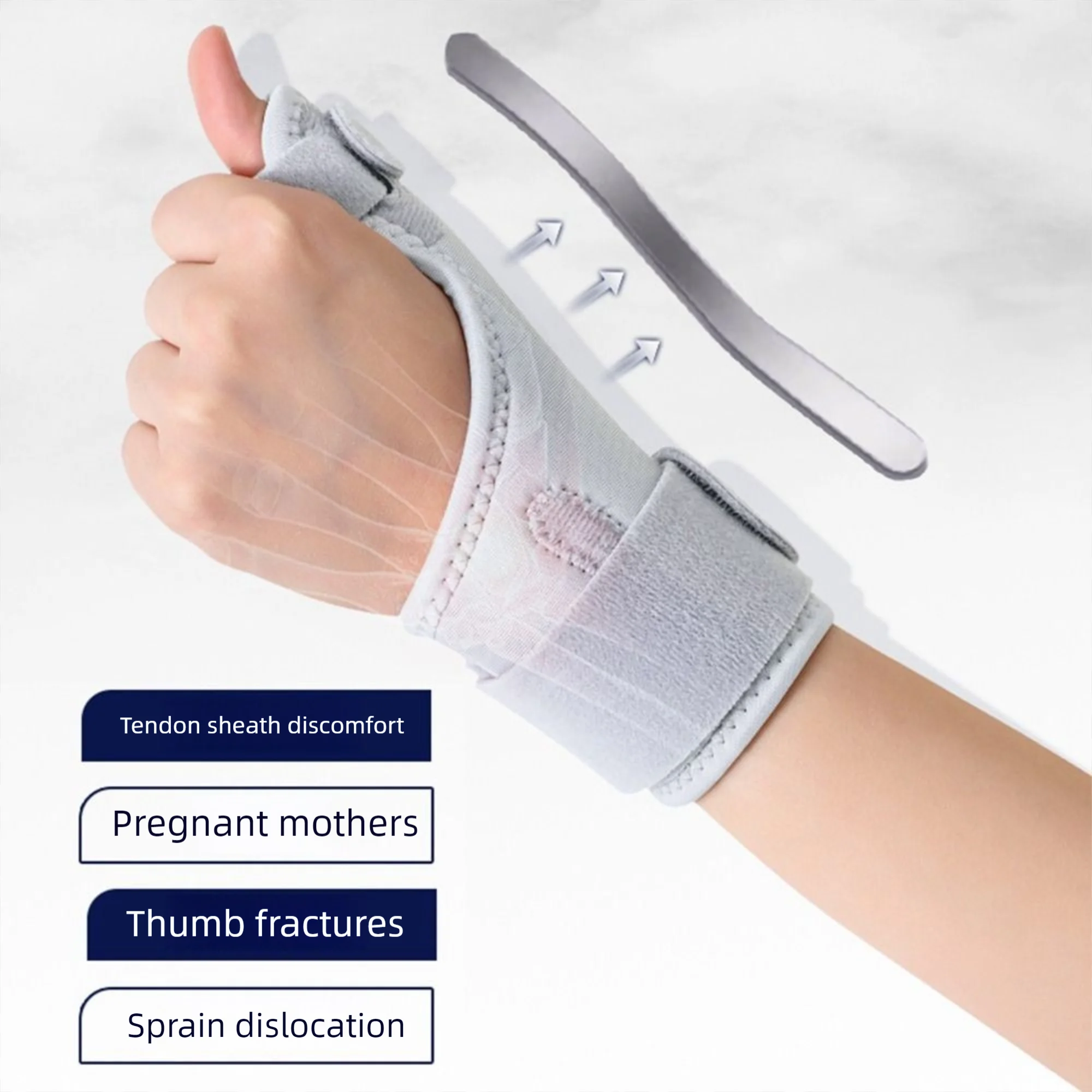 Metal Reinforcement Adjustable Finger Holder Breathable Lightweight Finger Joint Orthosis Safety No Deformation Thumb Stabiliser