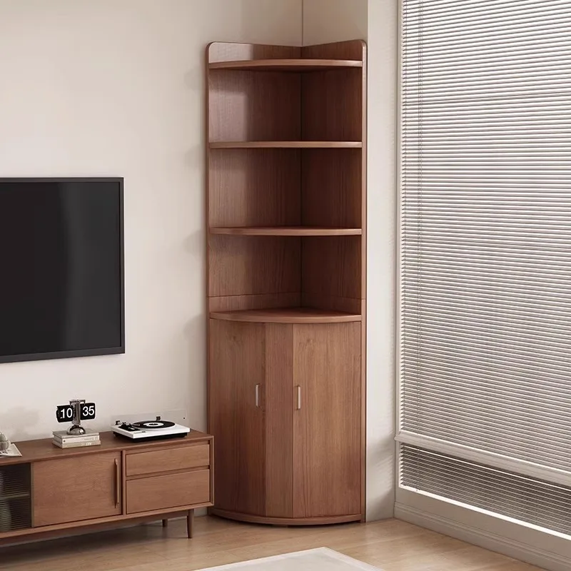 Living Room Wall Corner Cabinet Triangle Shelf against Wall Home Storage Organizer Corner Living Room Wall Shelf