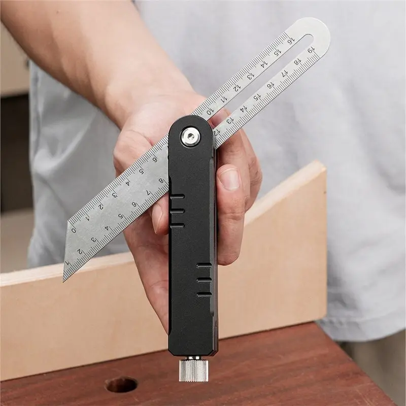 [NEW!A93G】 Adjustable Angle Ruler Aluminum Alloy Handle Locking Joint Woodworking Tool For Woodworking Layout