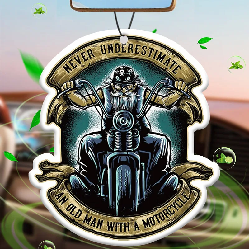 

Never underestimate an elderly motorcyclist with a car-mounted aromatherapy car perfume lasting fragrance pendant pendant out