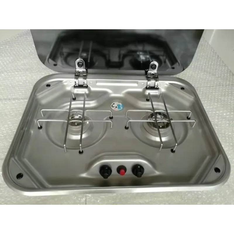 

Burner camping kitchen cookware gas stove portable mini stainless steel RV gas stove 2