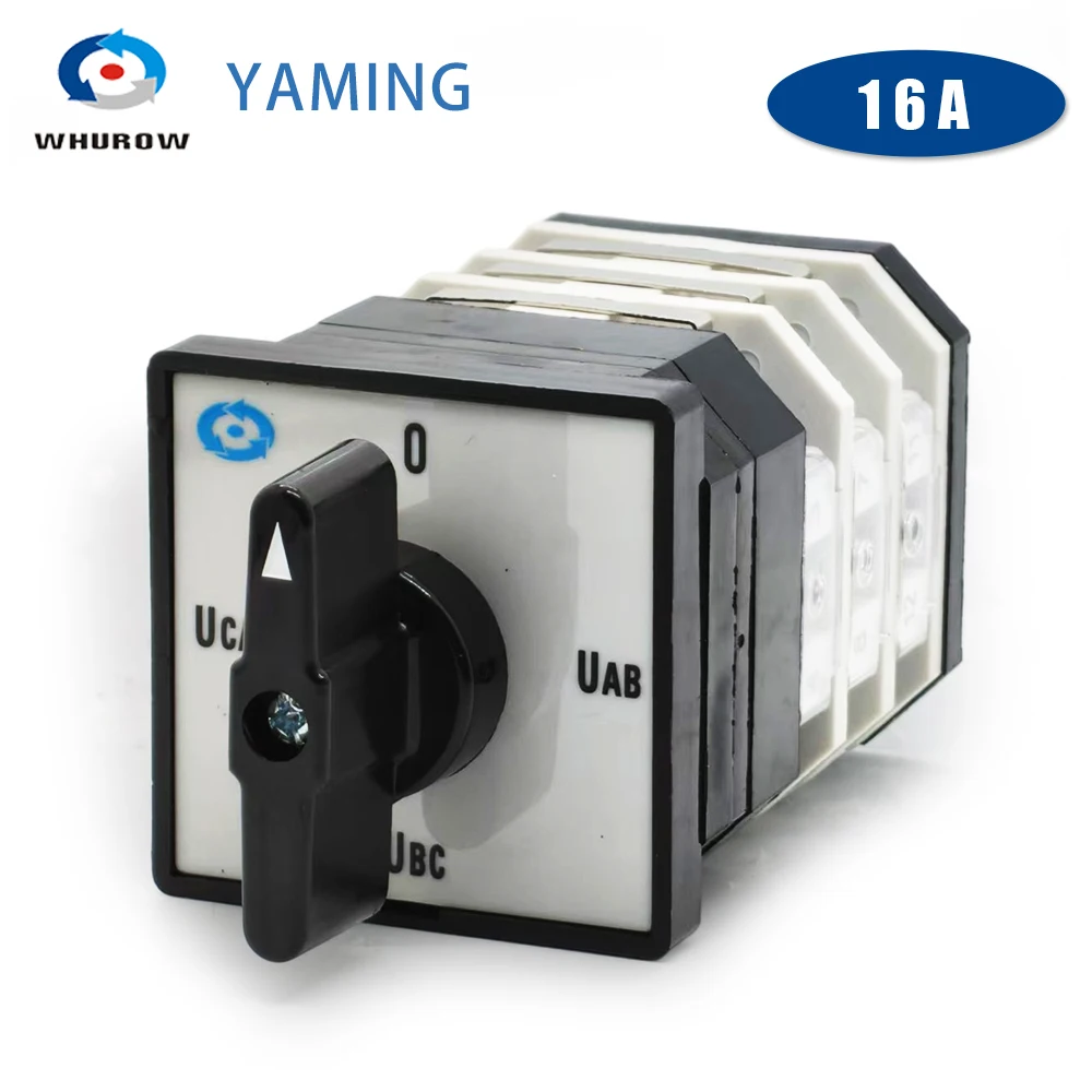 LW12‑16YH3/3 Universal Transfer Switch 16A Silver Contact 3‑Pole Cam Rotary Selector 3‑Phase Voltage Test Distribution Cabinet
