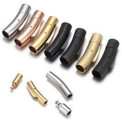 Stainless Steel Jewellery Components Bayonet Clasp 2-8mm Spring Cylinder Closure DIY Bracelet Parts Jewelry Making Supplies