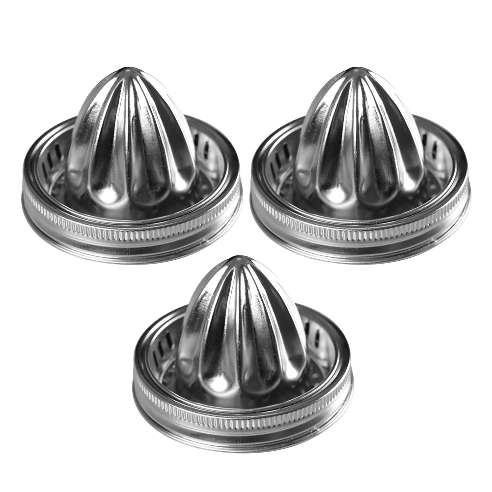 

3pcs Manual Citrus Juicer Lid Lemon Orange Extractor Portable Handheld Juice Maker For Jars Easy Clean Universal