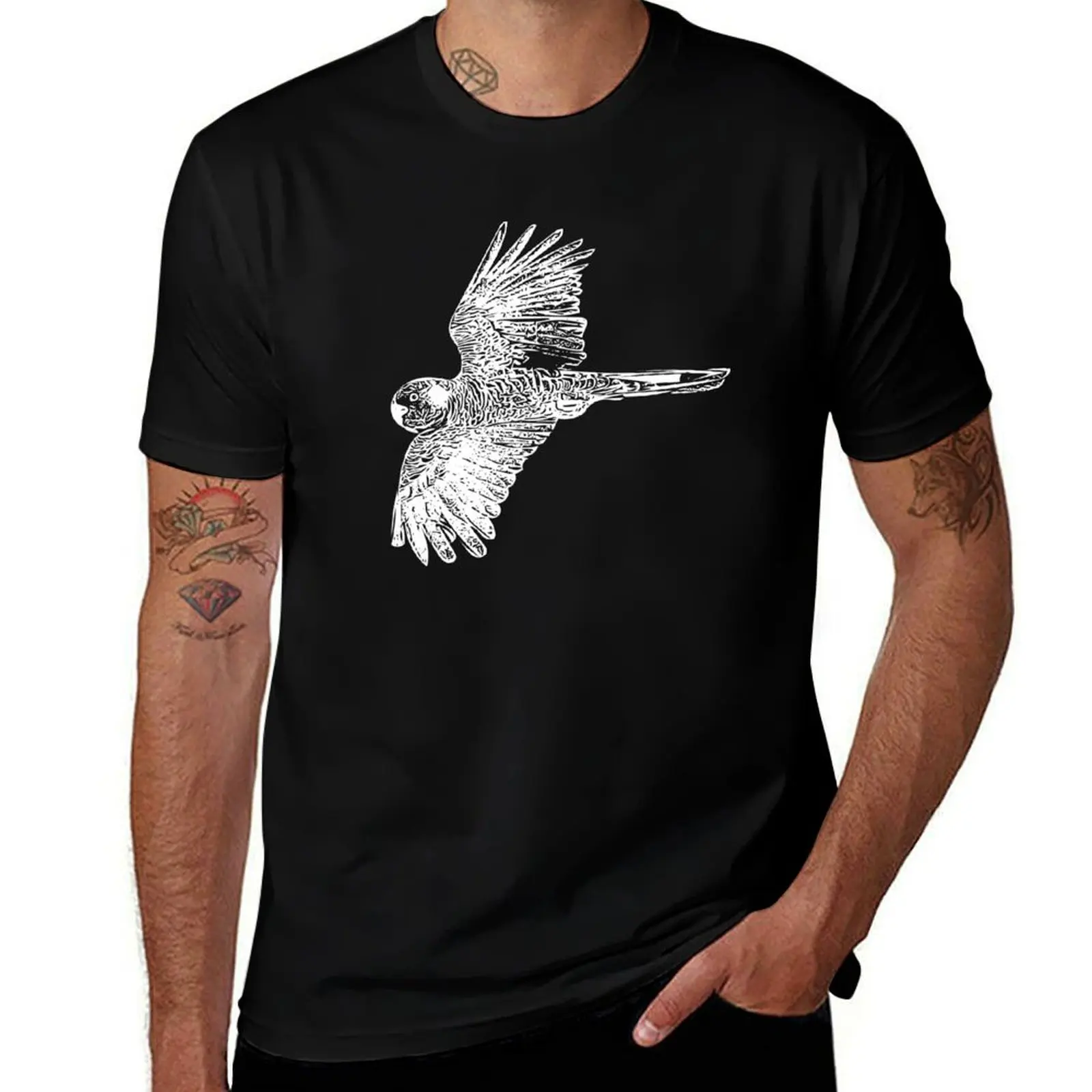 

Yellow Tailed Black Cockatoo White Design T-Shirt black cotton t-shirt plain for man package T-Shirt