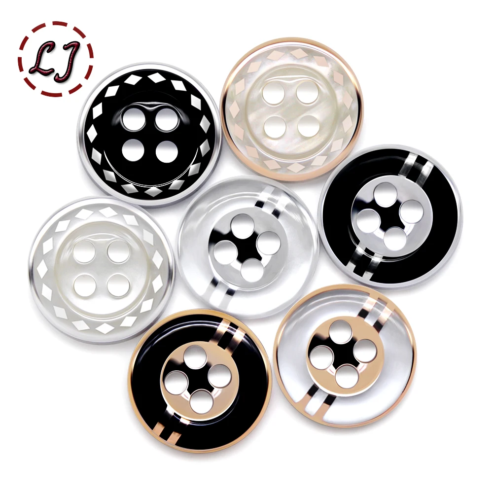 New 30pcs/lot Fashion Gold Small Plastic Buttons For Shirt Women Men Sweaters Clothing Sewing Button Handmade DIY Accessories