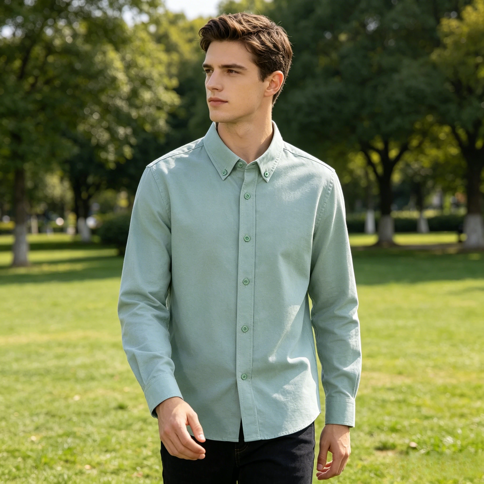 2026 Neu IN Herren 100% Baumwo – Mandarin Collar Formal Shirt Slim Fit Bewertung und Preis