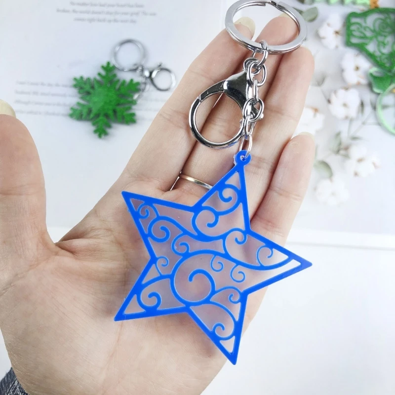 عيد الميلاد المفاتيح العفن DIY الايبوكسي الحرفية قلادة المفاتيح مجوهرات قالب من السيليكون