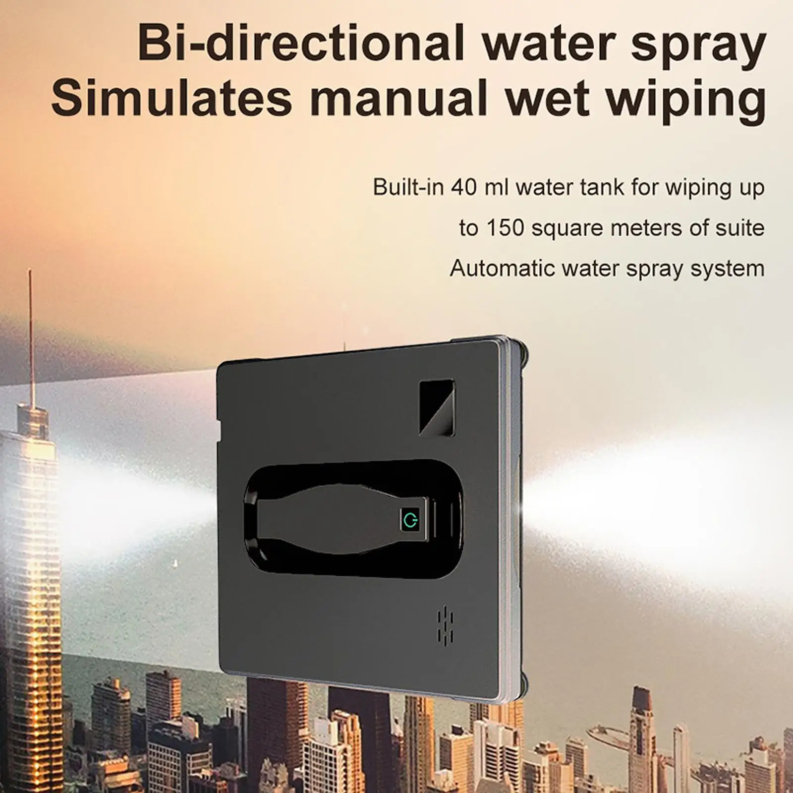 Robot de limpieza de ventanas, limpiador de ventanas anticaída para techo, escritorio, hogar