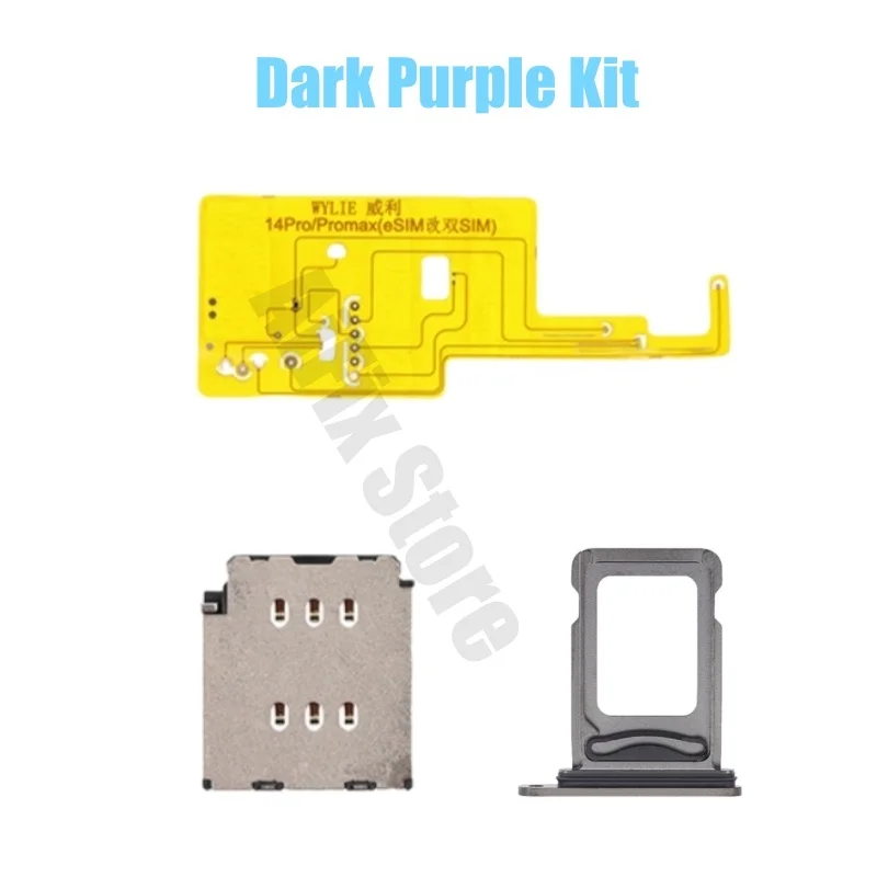 For iPhone 14pro 14promax Esim Modify to Sim Adapter with Outside Dual Sim Card Tray Need Drill Hole