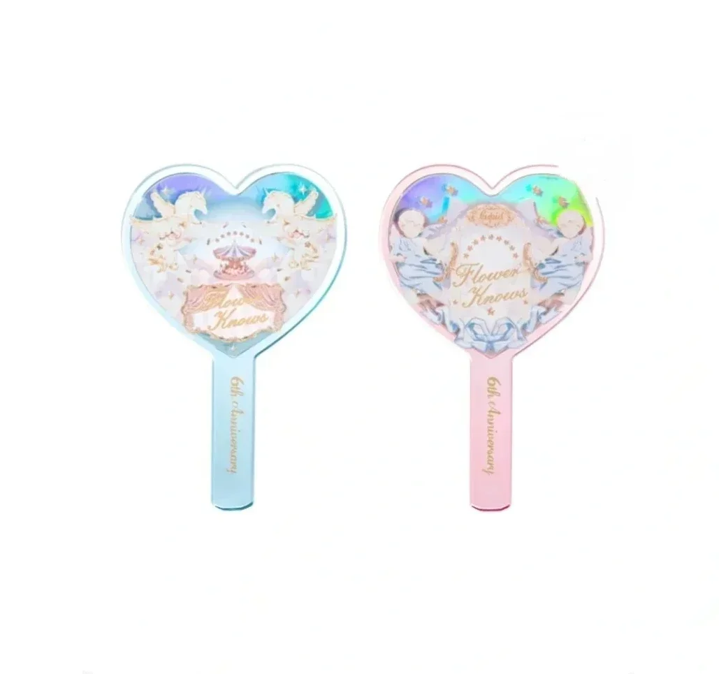 

Акриловое текстурированное хрустальное ручное зеркало в форме сердца, синее, розовое, женское зеркало для макияжа, экономичное