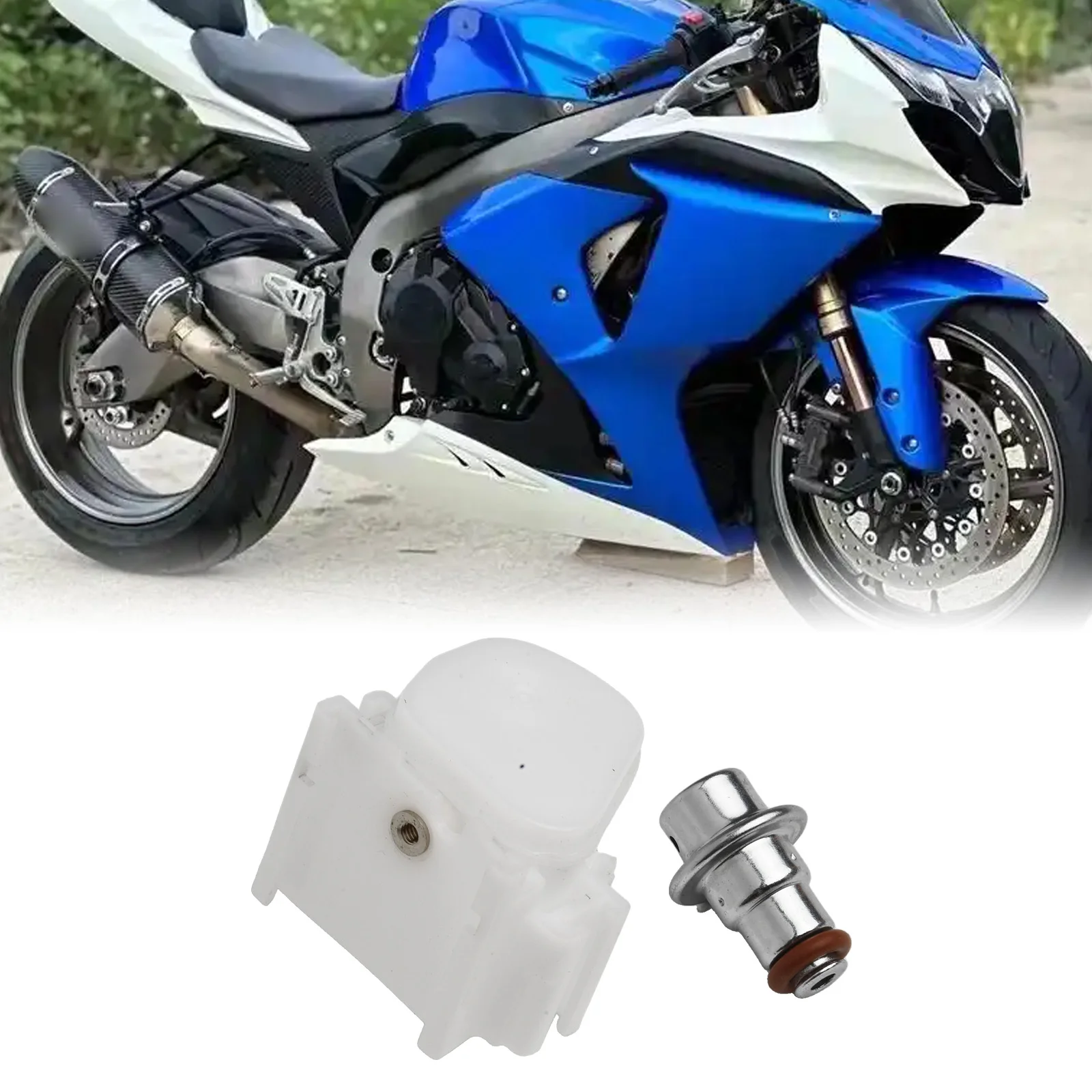Car Fuel Regulator Fuel Pressure Regulator White Fuel Filter For Suzuki Motorcycle Fuel Injector Control Practical Usage
