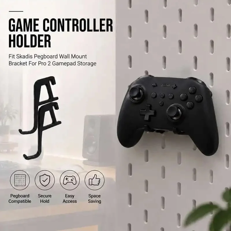 Game Controller Rack Fit Skadis Pegboard Wall Mount Holder For Pro 2 Gamepad Storage