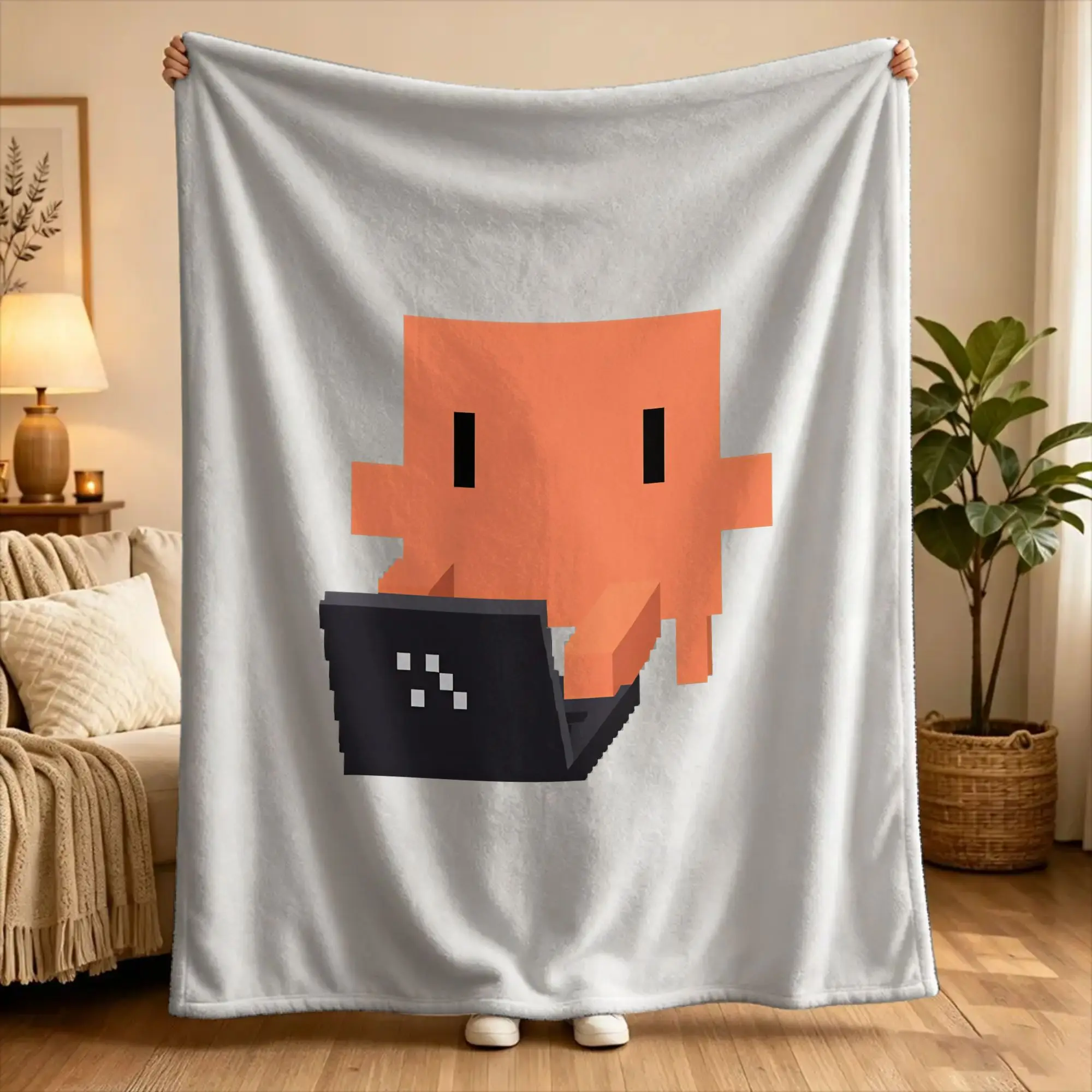 Code This Claude Flannel Blankets Autumn  Soft Warm Throw Blanket for Students Outdoor Graphic Bedspread Sofa Bed Cover