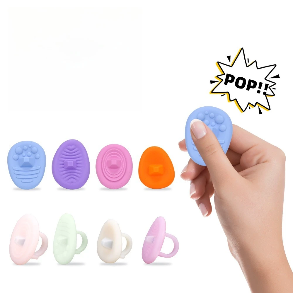 Siliconen Rubber Getextureerde Steen Mini Fidget Zintuiglijke Speelgoed Knijp Massage EDC Stress Relief Speelgoed Antistress Voor Kinderen