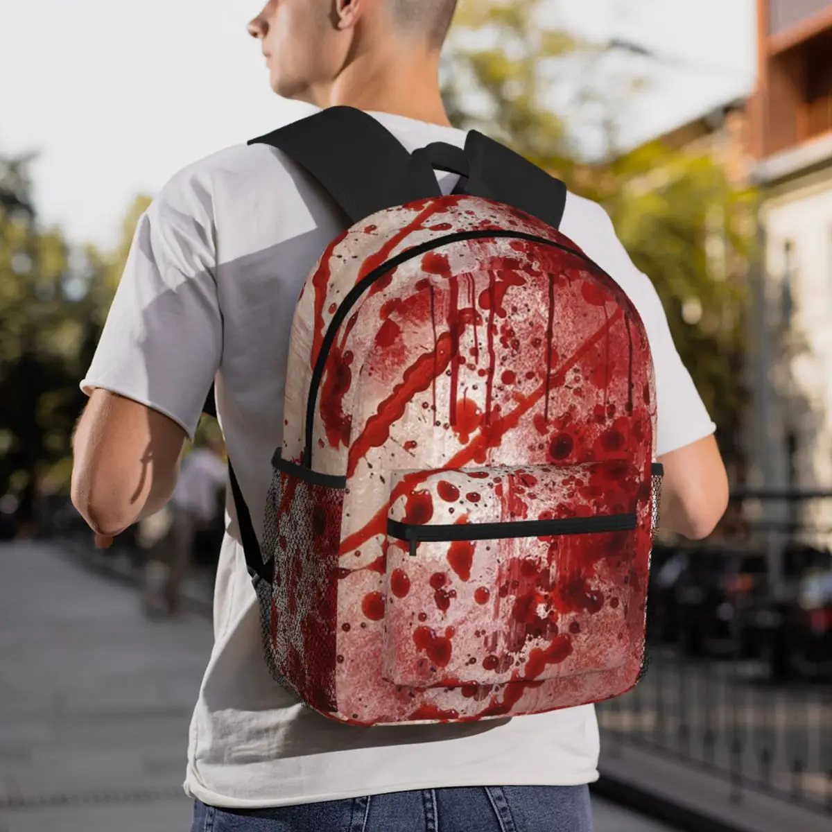 Halloween Horror Blood Splatter Backpack Student BookBag Children School Bag Computer Shoulder Bags for Boys Girls