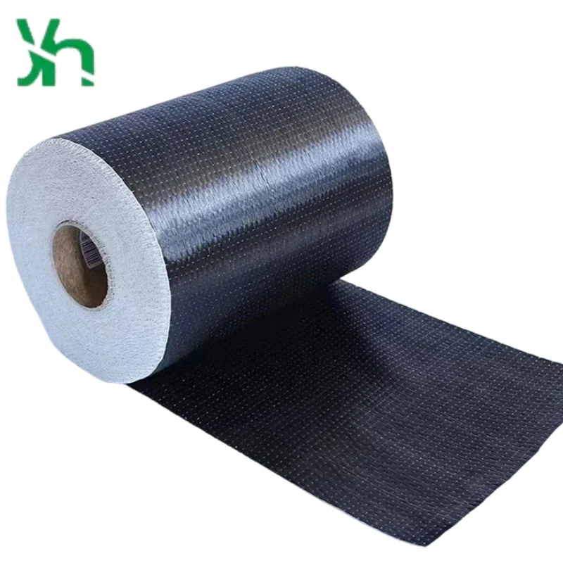 ผ้าคาร์บอนไฟเบอร์แบบทิศทางเดียว 12K 200 กรัม 30 ซม. ใช้สำหรับซ่อมแซมและเสริมแรงโครงสร้างคอนกรีต
