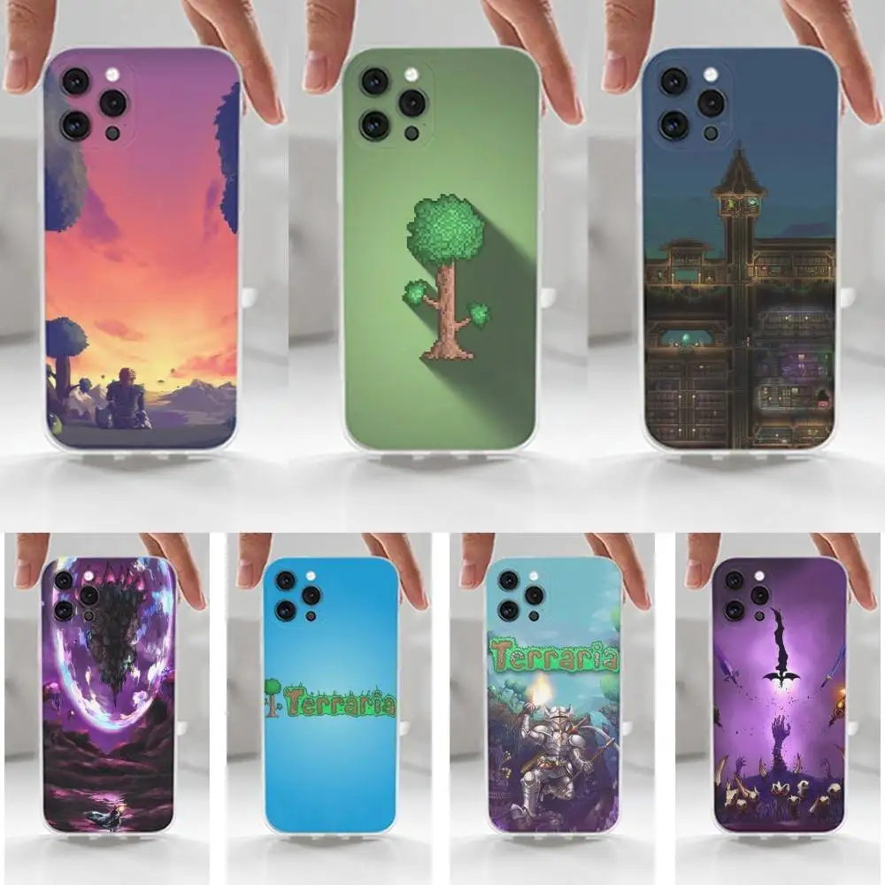 

Hot Game T-Terraria-ES Phone Case For iPhone 16,15,14,13,12,11 Plus,Pro,Max,XR,XS,X,7,8 Plus,SE,Mini,Transparent,Silicone Case