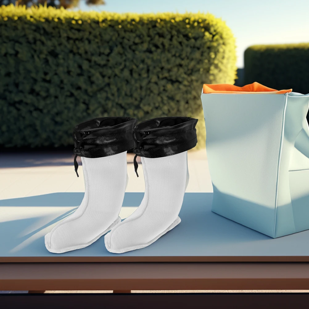 1 쌍의 레인 부츠 라이너 면 양말 남성용 두꺼운 따뜻한 절연 탈착식 내부 라이닝 겨울 추운 날씨 보호용