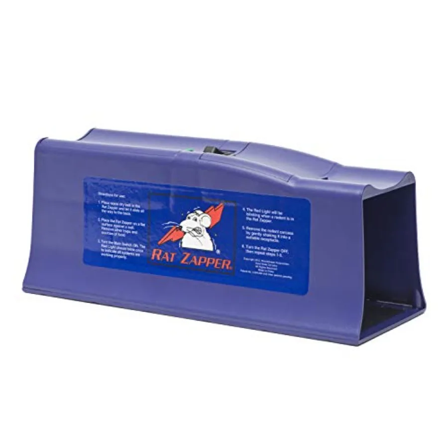 

Rat Zapper Classic Indoor Electronic Mouse and Rat Trap - 1 Electric Trap - RZC001-4 - Kill Up To 20 Rats - Easy to Use - LED L
