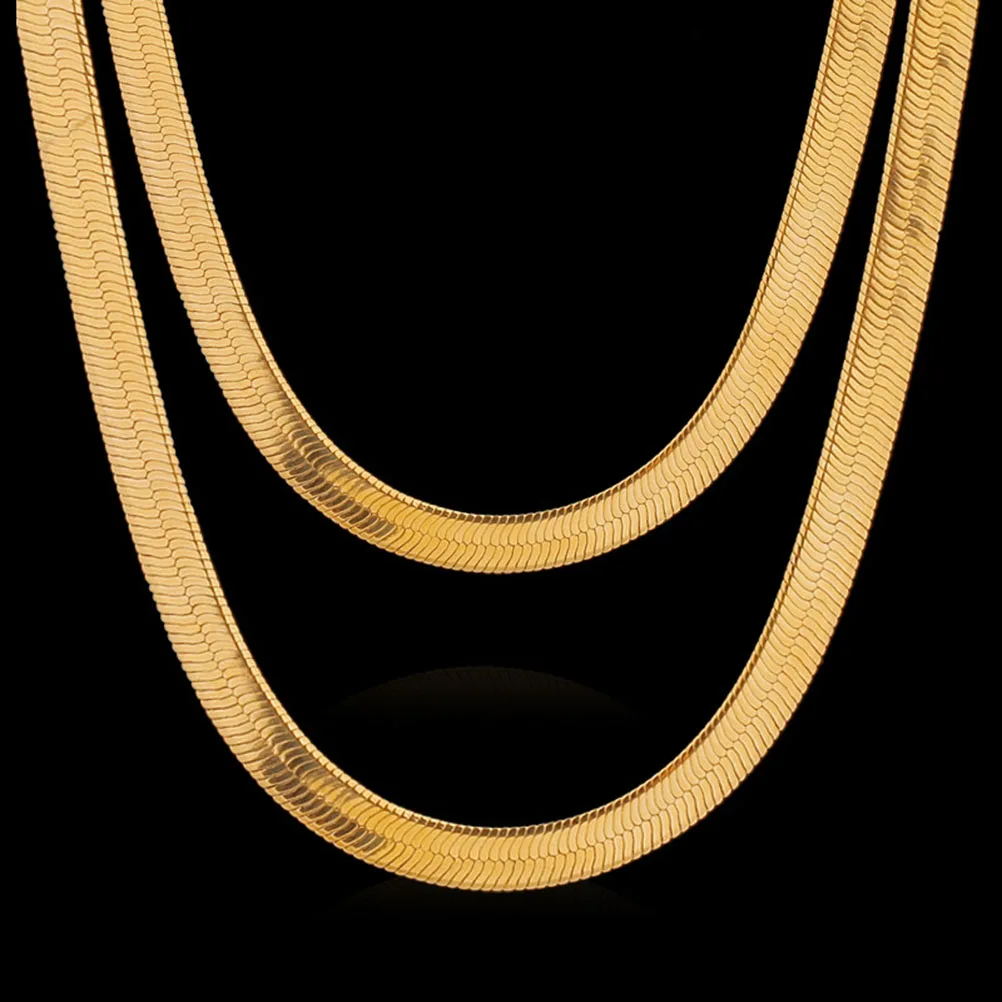 

flat snake chain necklace flat snake chain flat snake necklace mens necklace hiphop necklace mens necklace chains