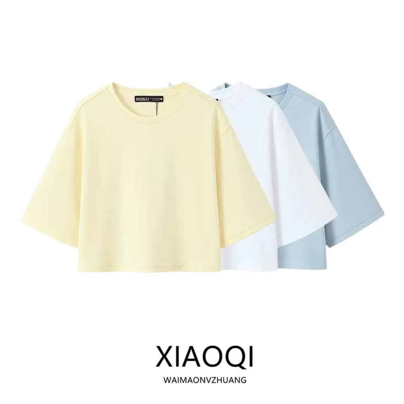 Spring 2026 Women's Short Sleeve round Neck Loose Fit T-Shirt New Arrival Multi-Color Options Casual Fashion European Style