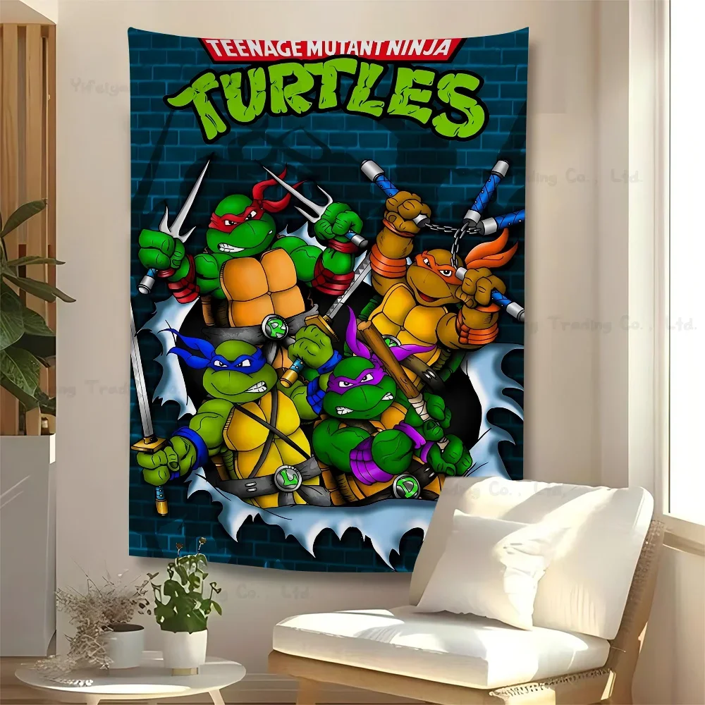 Teenage Mutant Ninja Turtles Printed Large Wall Tapestry Art Science Fiction Room Home Decor Decor Blanket