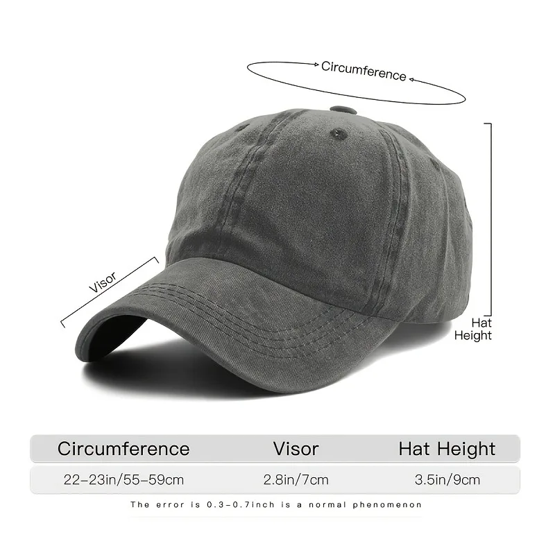 Old Geezer Formerly Stud Muffin Distressed Cotton Baseball Cap Humorous Print Unisex Casual Hat