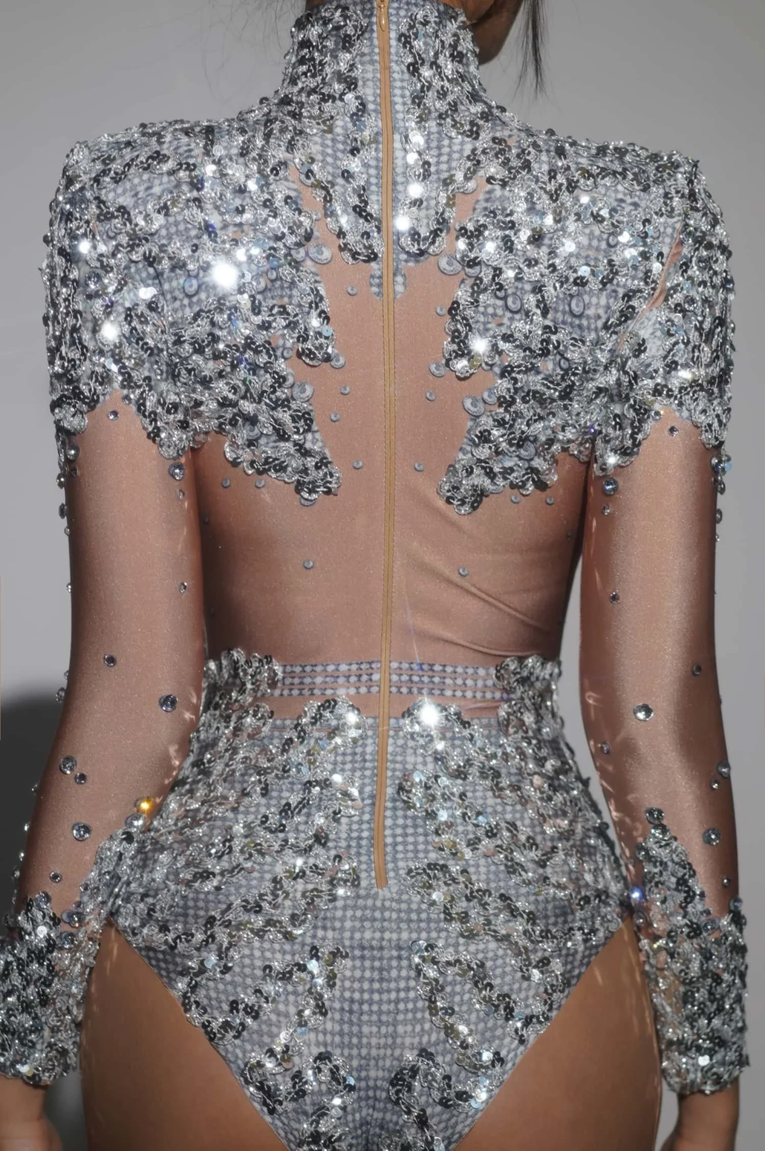 Сексуальное нарядное боди Showgirl с кристаллами и блестками, женское боди для ночного клуба, сценический наряд, карнавальная вечеринка