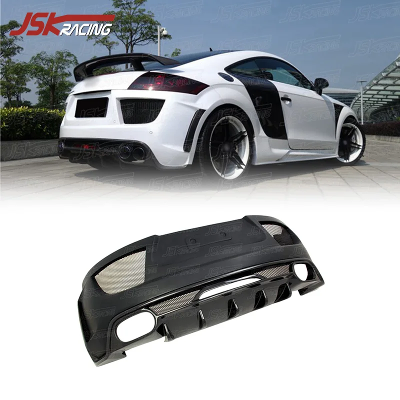 

Half Carbon Fiber Rear For 2008-2014 Audi TT TTS MK2 Car Bumper Modified Upgraded Black Style