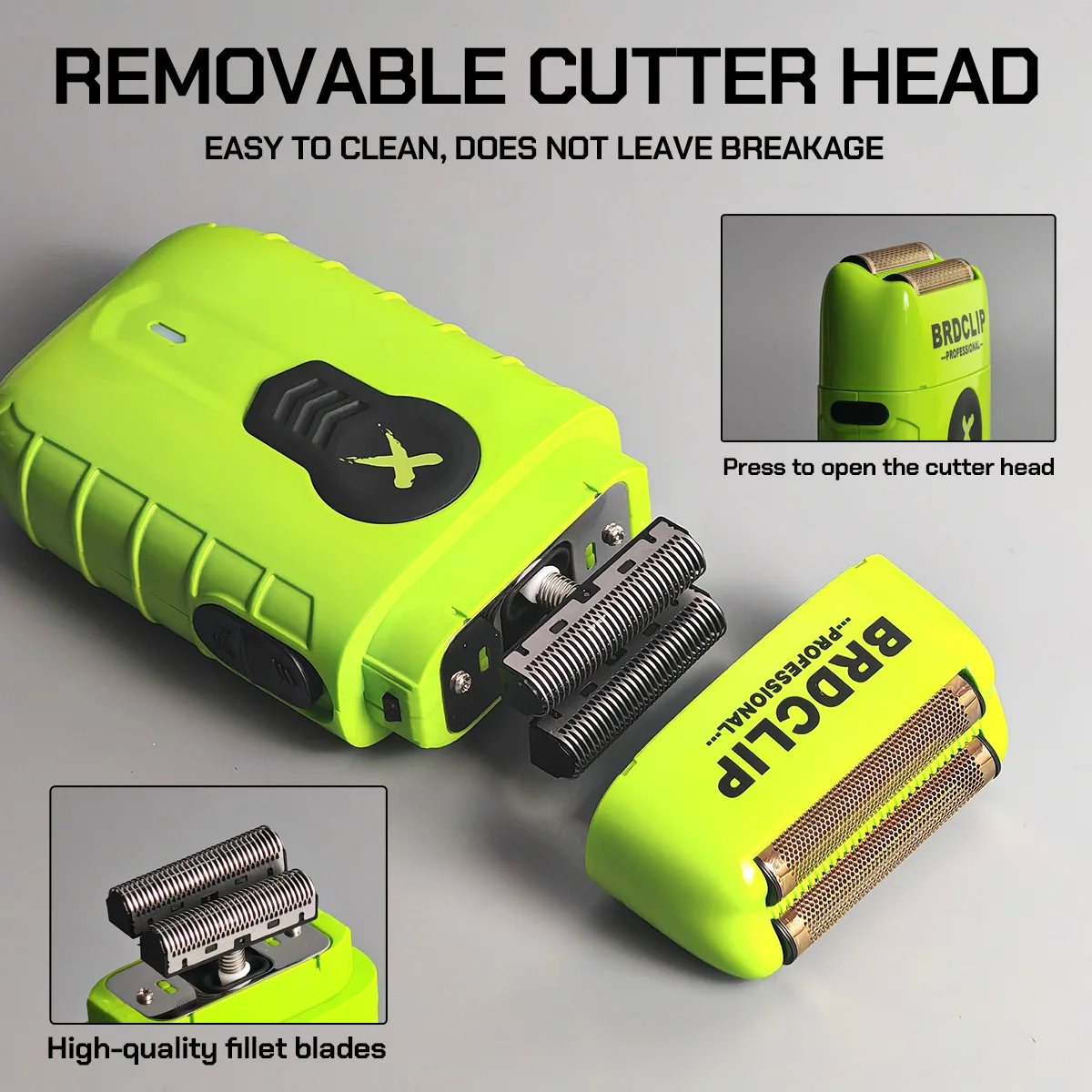Professional BRDCLIP FA1R Electric Shaver 8000RPM Hair Trimmer 1200mAh ABS Shell Oil Head Salon Whitening Hair Trimming for Man