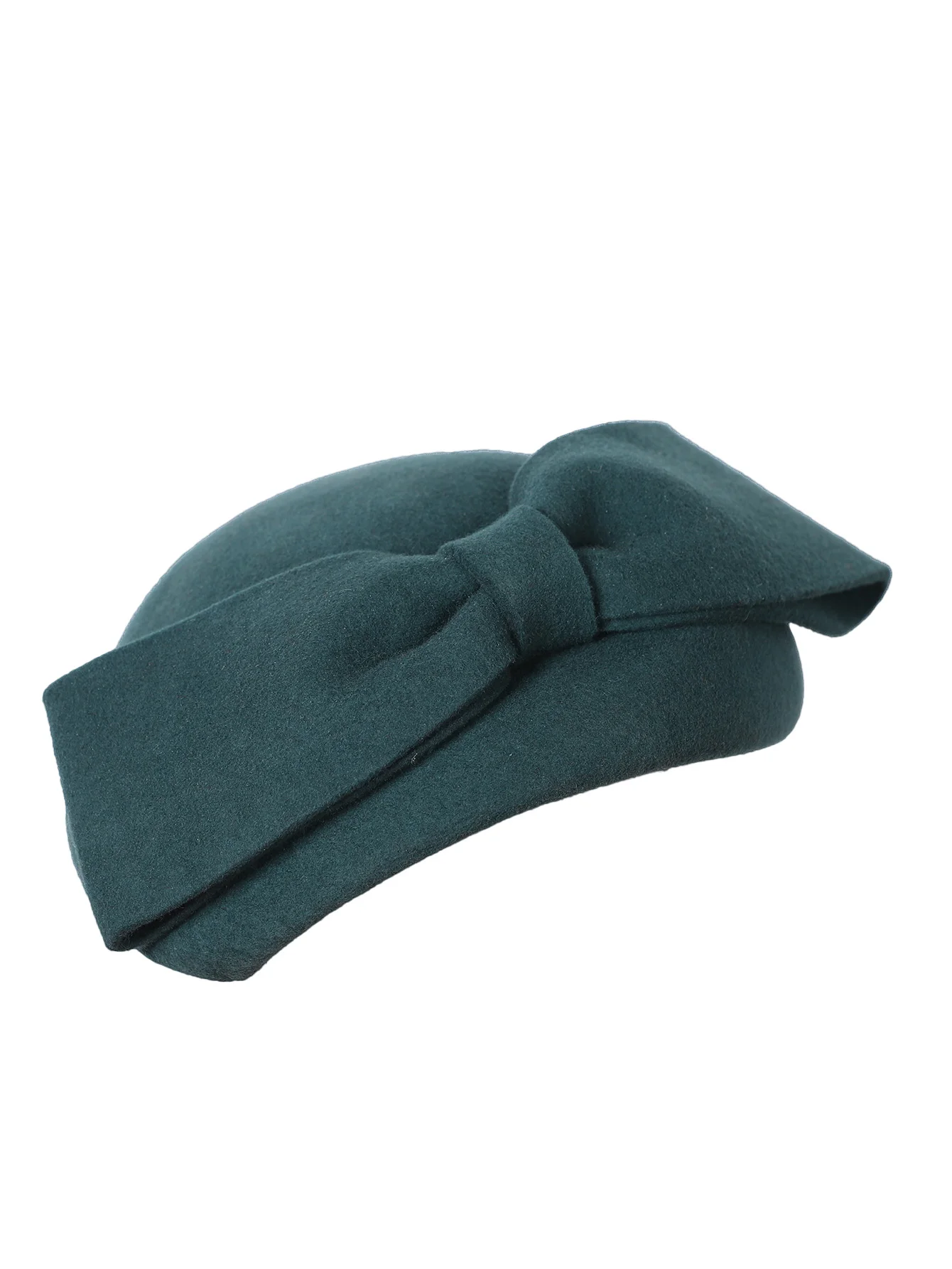 FS Wollfilz-Braut-Fascinator- und Derby-Hüte für Damen – Rote/Schwarze elegante Kirche, Kentucky Tea Party Hochzeit Pillbox Cap – Detail 3