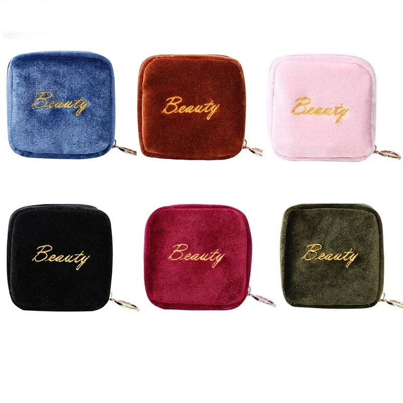 Girl Mini Makeup Bags Travel Zipper Earphone Sanitary Napkin Cosmetic Storage Organizer Bag Women Small Lipstic Pouch Case