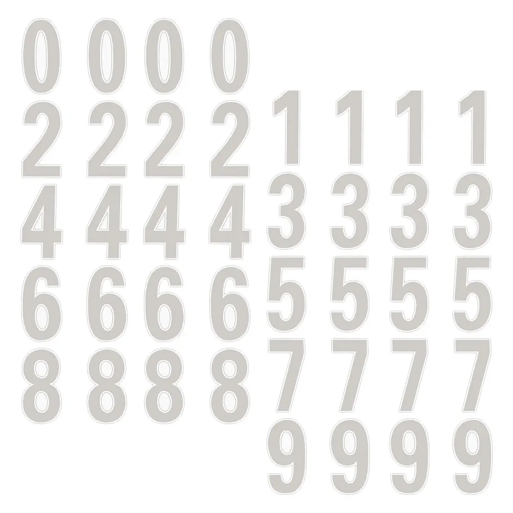 

4 set 4 Sets Reflective Mailbox Numbers Stickers Self Adhesive Durable Number Labels For House Sign Wheelie Bin Garbage Outdoor